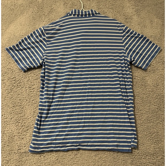 Johnnie-O Polo Shirt Men's L Performance Golf Striped Stretch Active - Picture 8 of 8